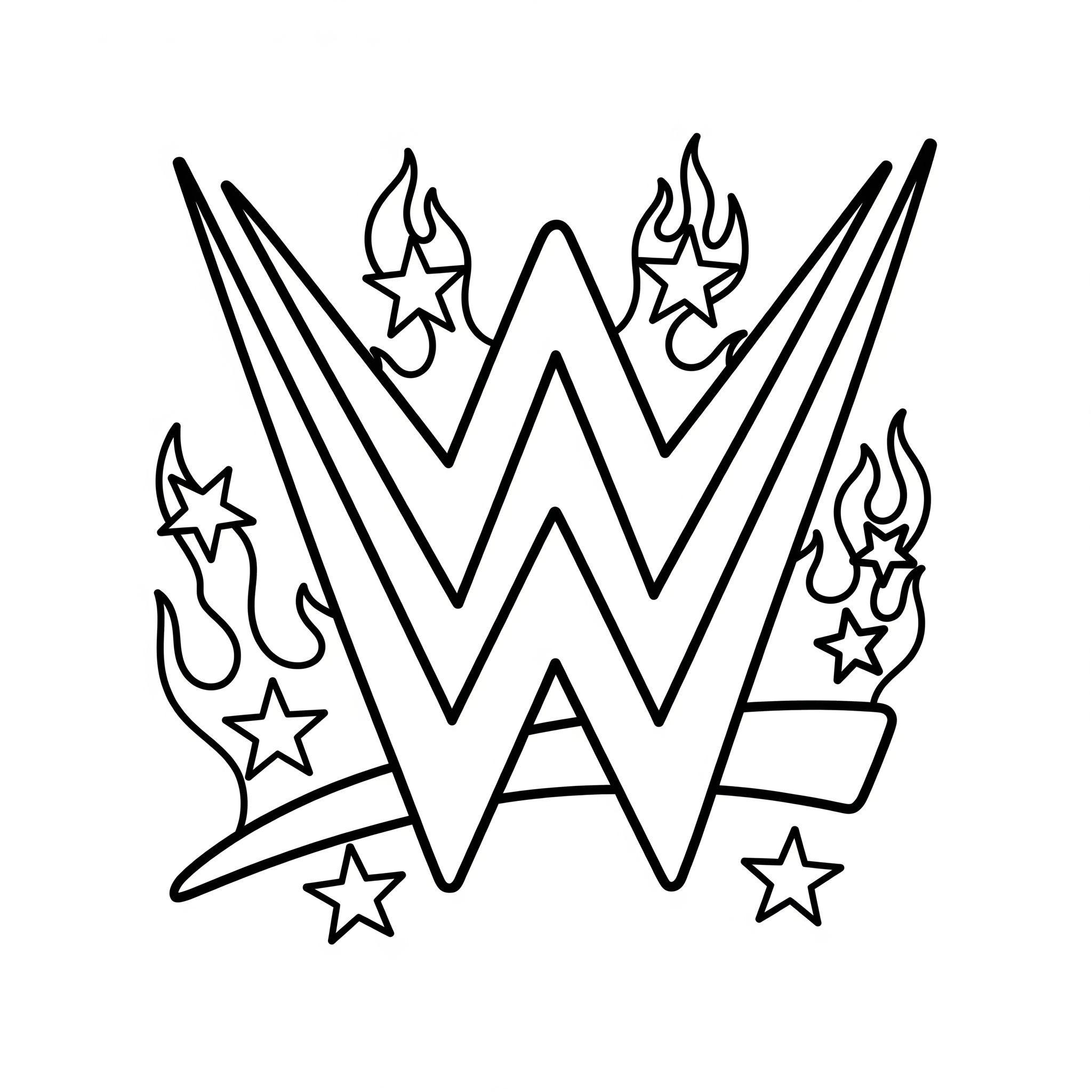 WWE 17 disegno WWE da colorare e stampare 1