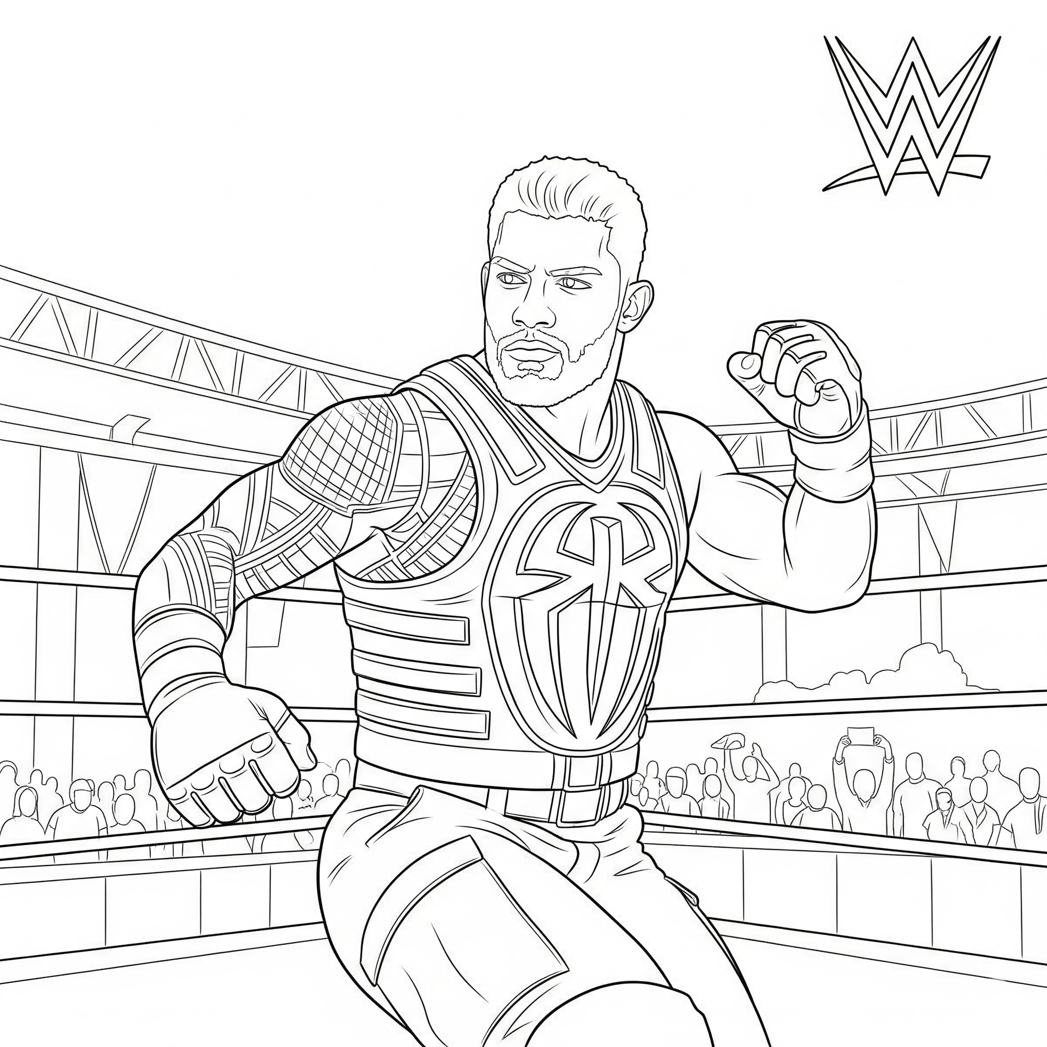 WWE 13 disegni WWE da colorare pdf 1
