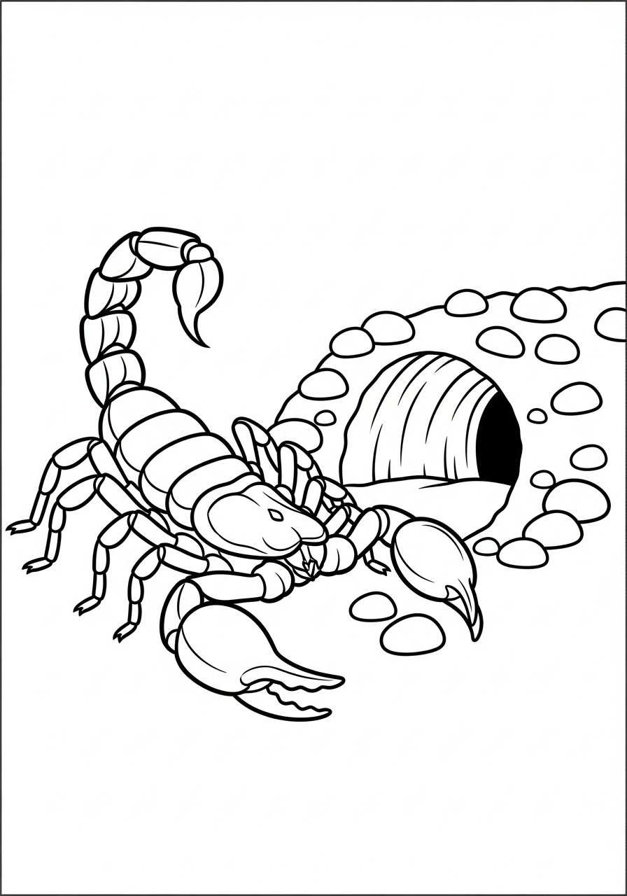 Scorpione 9 scorpione da colorare per bambini