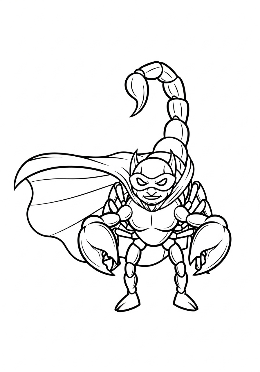 Scorpione 6 disegni di scorpione da colorare per bambini