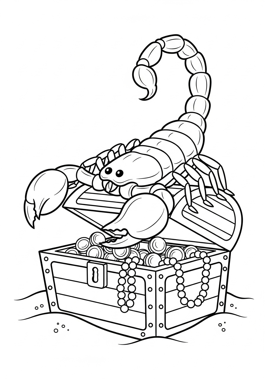 Scorpione 3 disegno scorpione da colorare per bambini
