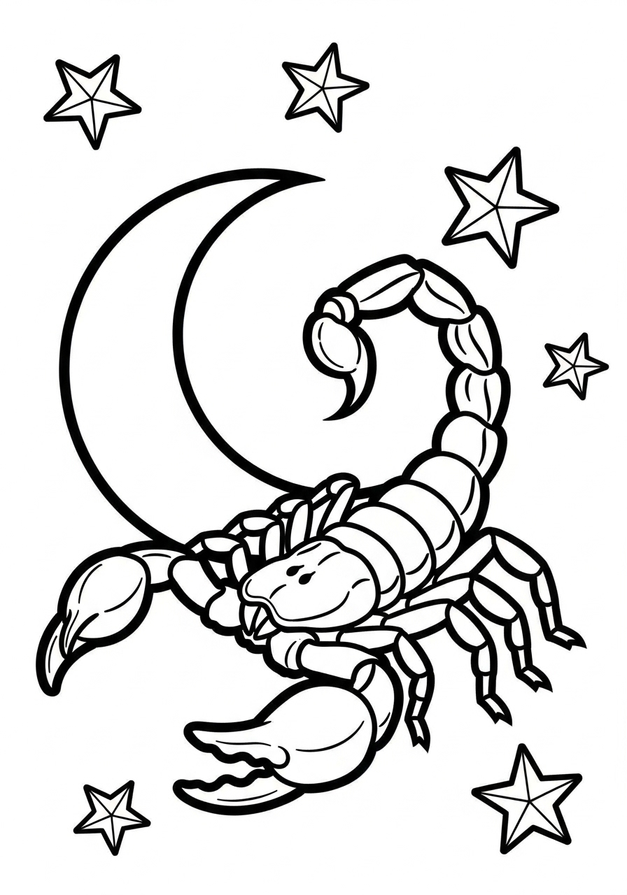 Scorpione 12 disegni di scorpione da colorare per bambini 2