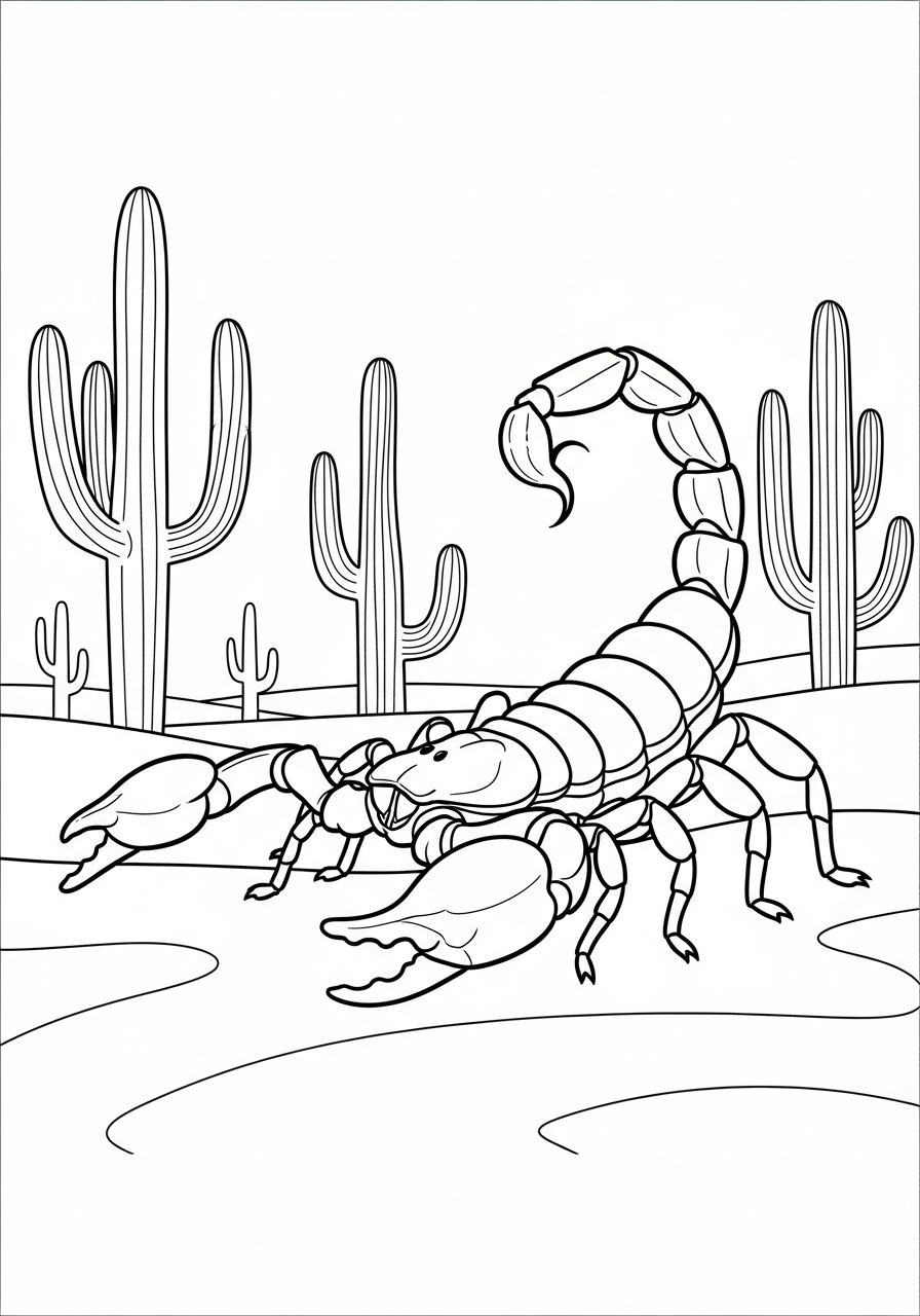 Scorpione 11 scorpione disegno da colorare facile