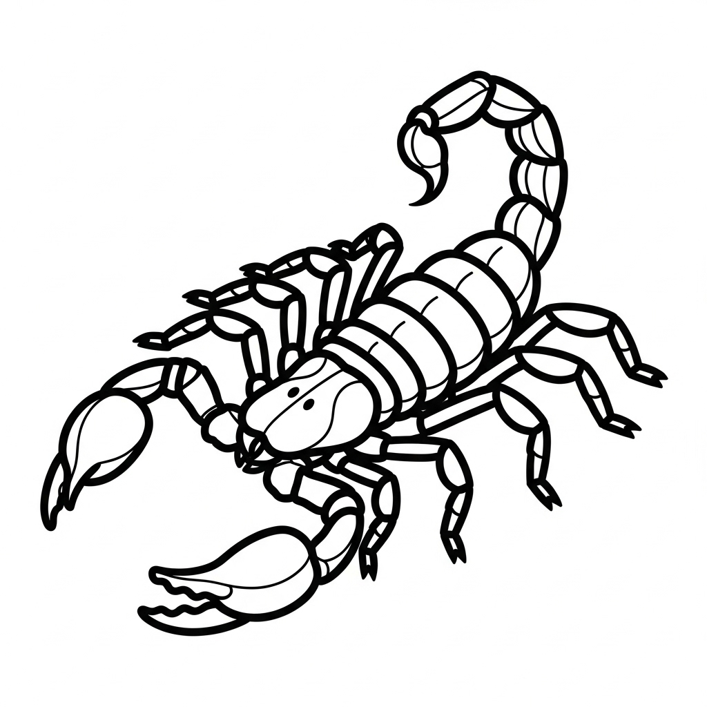 Scorpione da colorare thumbnail