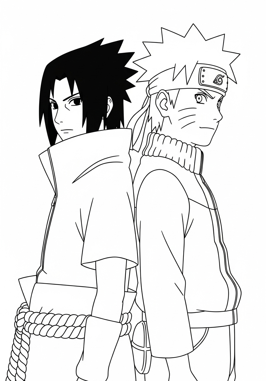Uchiha Sasuke 2 disegno Uchiha Sasuke da colorare per bambini