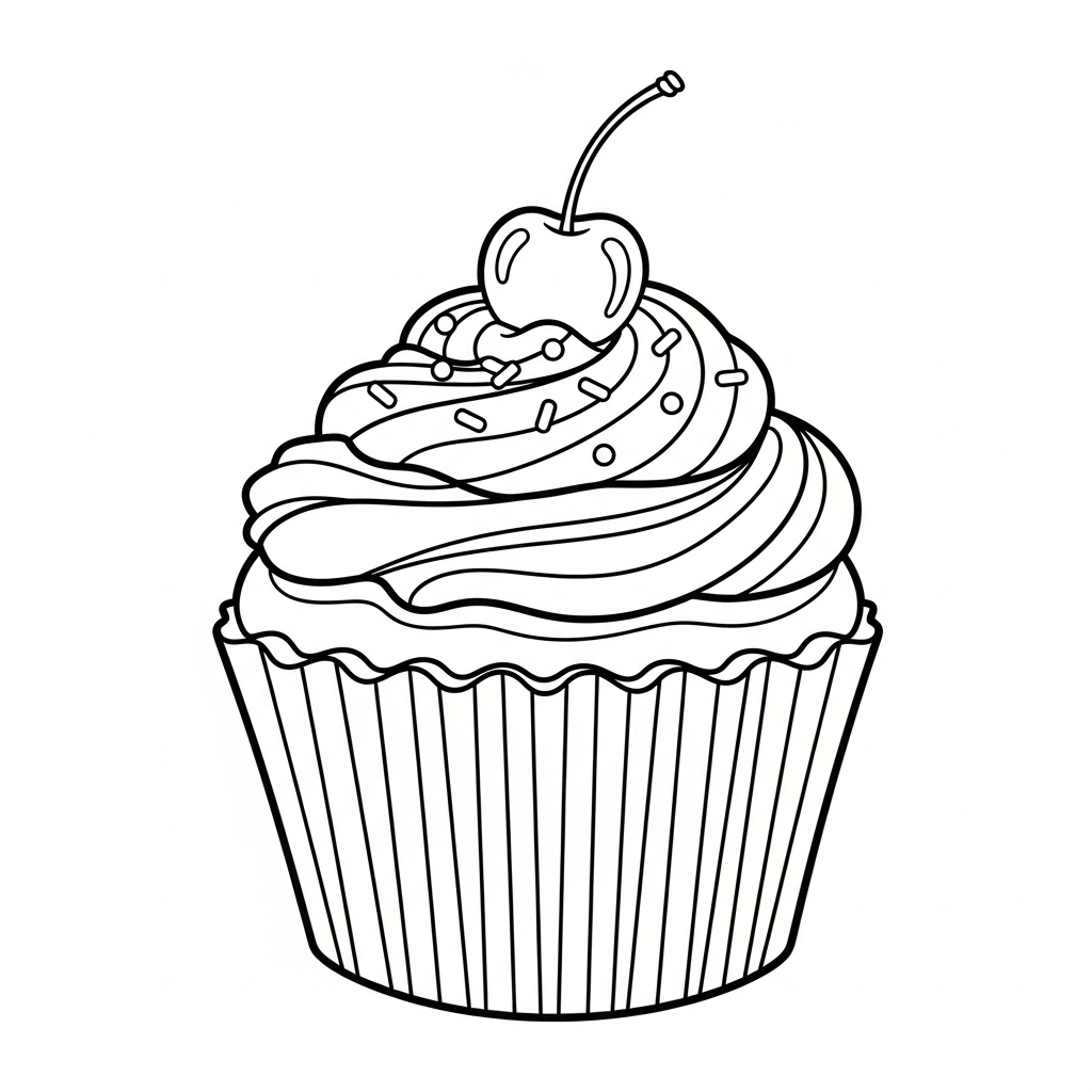 Cupcake da colorare thumbnail