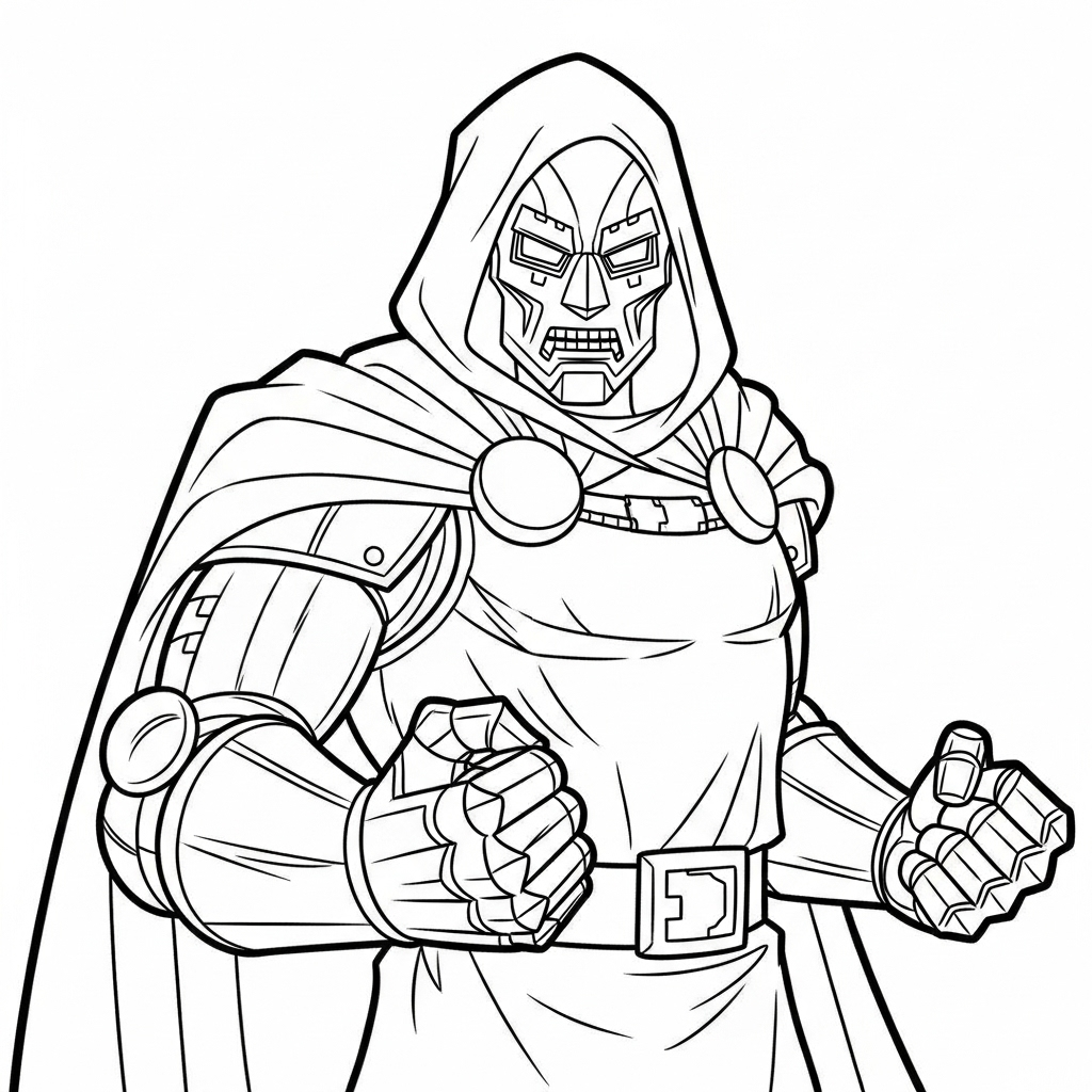 Doctor Doom da colorare thumbnail