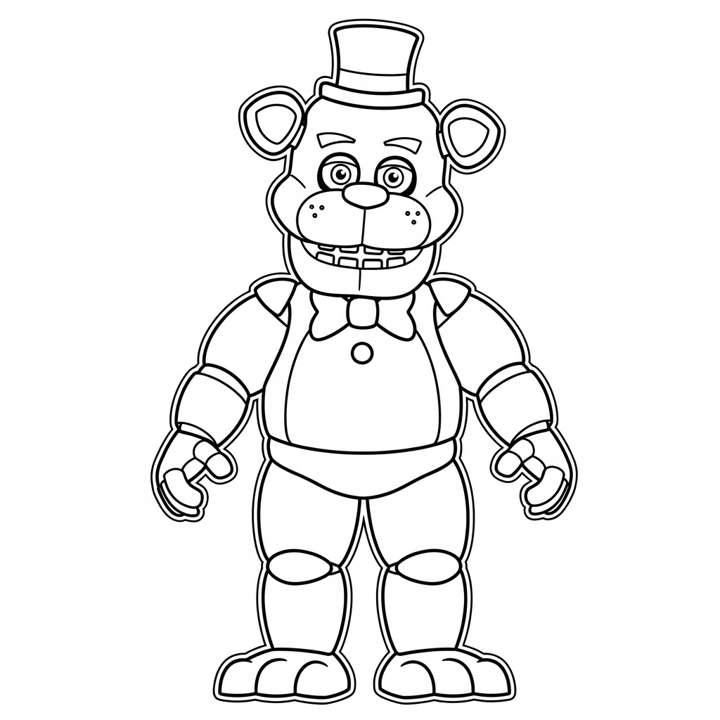 Freddy Fazbear da colorare thumbnail
