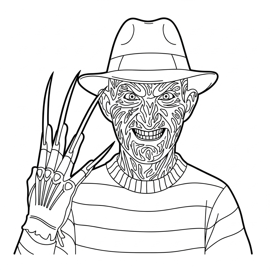 Freddy Krueger da colorare thumbnail