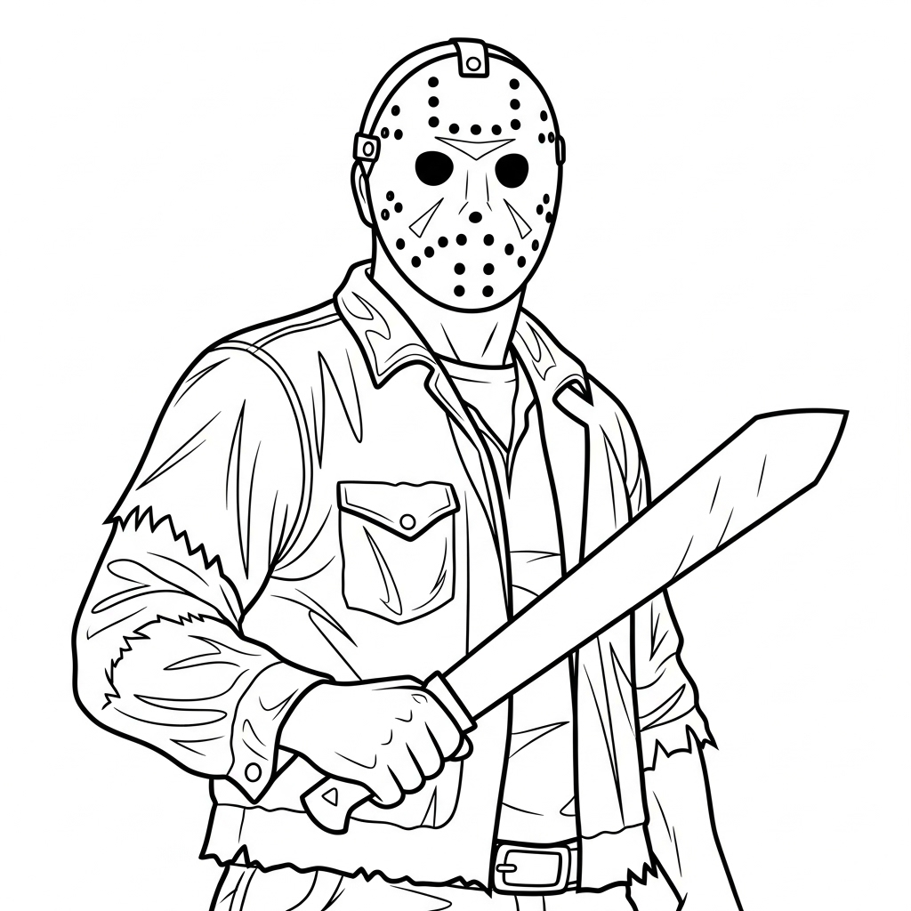 Jason Voorhees da colorare thumbnail