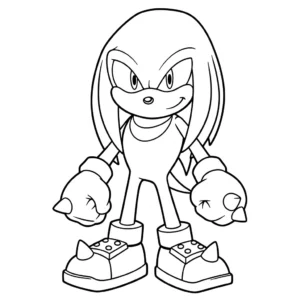 Knuckles 28 Knuckles da colorare thumbnail