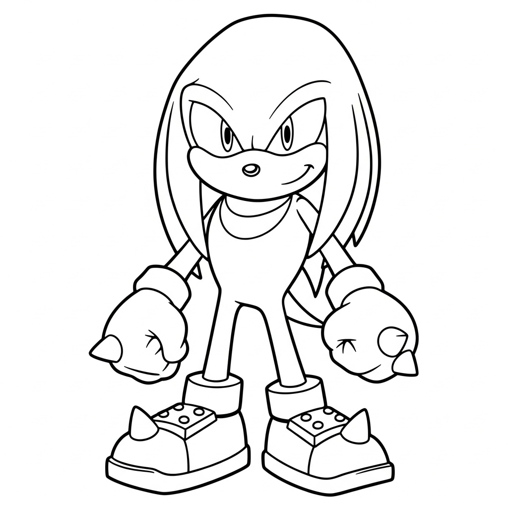 Knuckles da colorare thumbnail