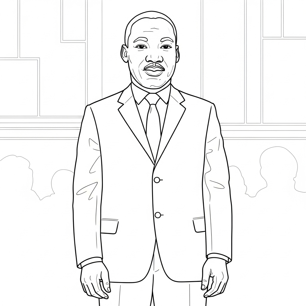 Martin Luther King da colorare thumbnail