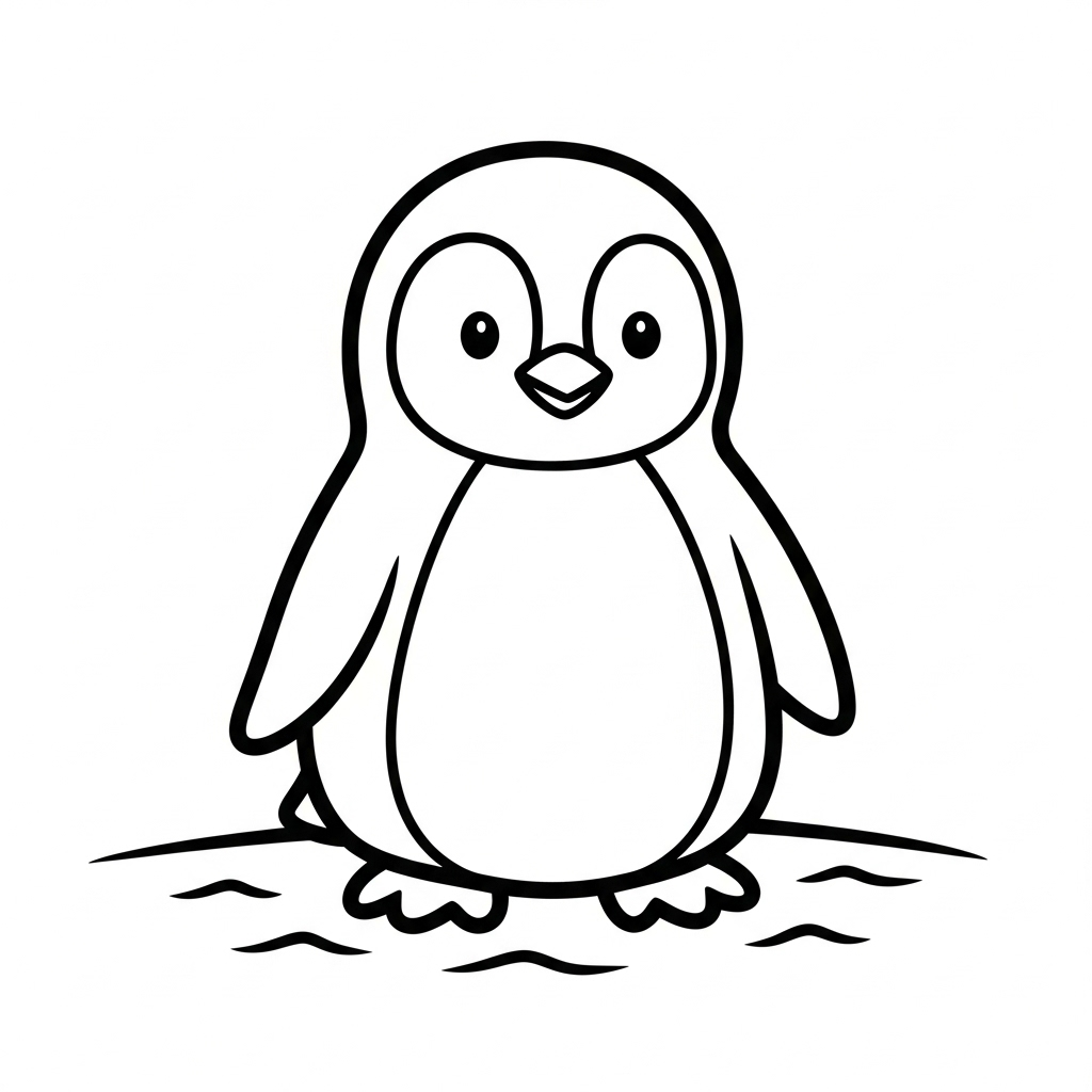 Pinguino 1 Pinguino da colorare thumbnail