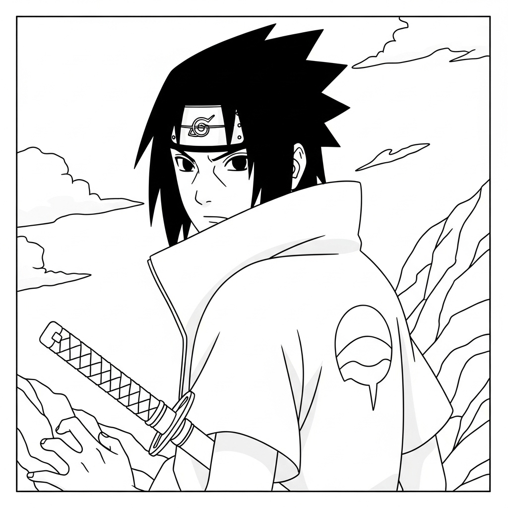Uchiha Sasuke 1 Uchiha Sasuke da colorare thumbnail