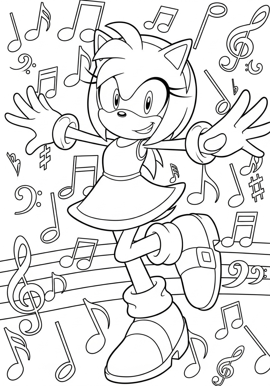 Amy Rose 10 disegno Amy Rose da colorare per bambini