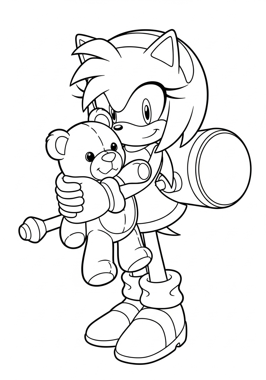 Amy Rose 8 Amy Rose da colorare e stampare pdf