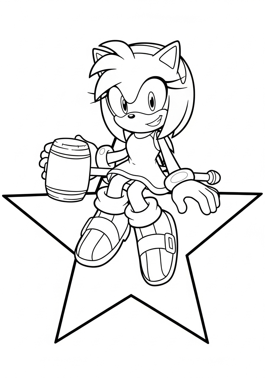 Amy Rose 7 disegni da colorare Amy Rose