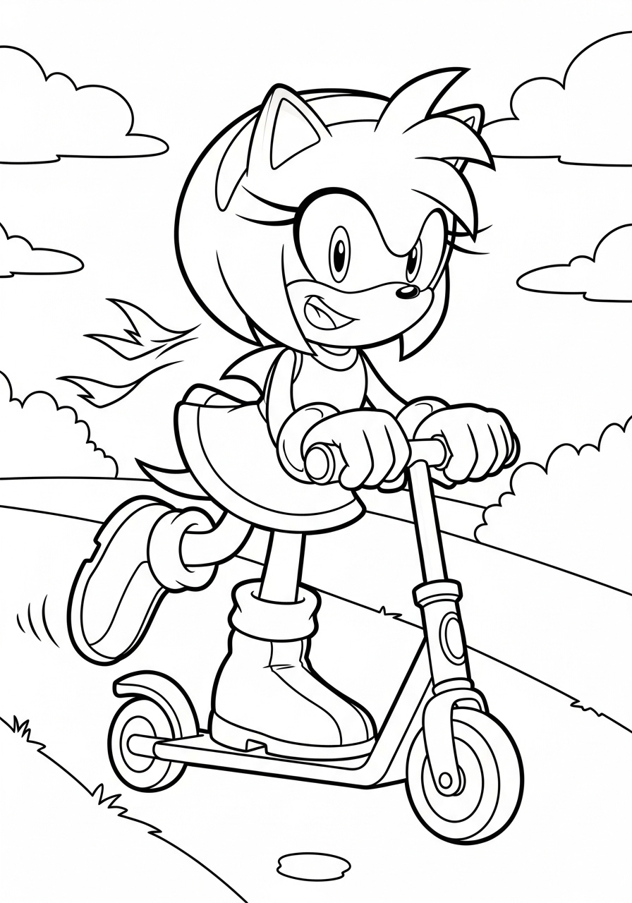 Amy Rose 6 Amy Rose da colorare e stampare gratis