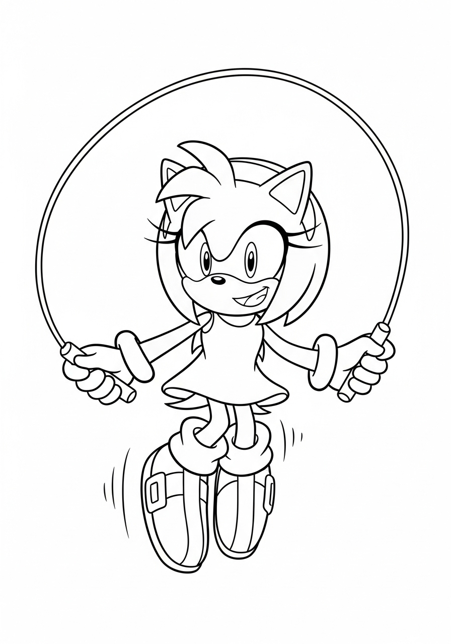 Amy Rose 5 immagine di Amy Rose da colorare
