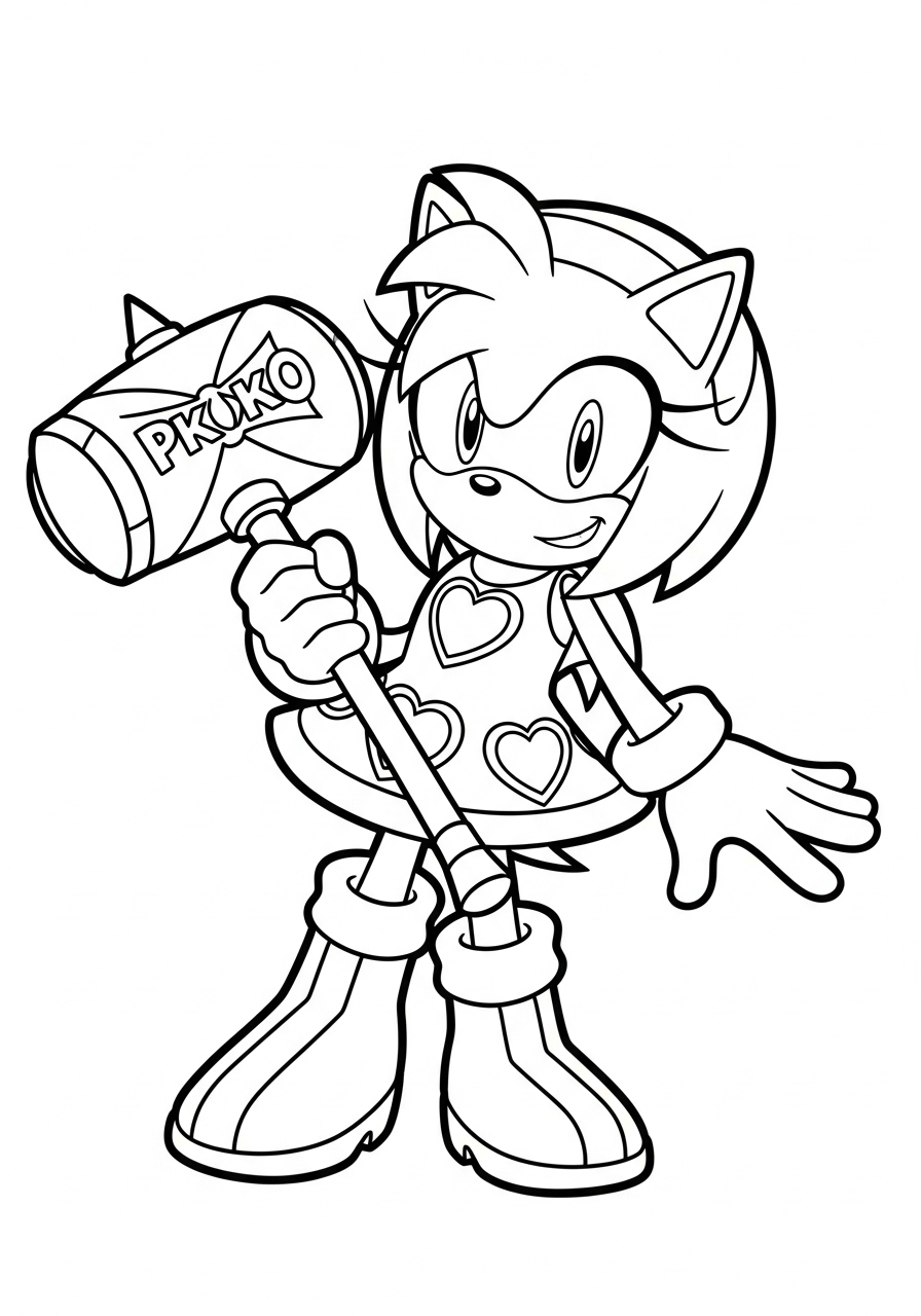 Amy Rose 21 Amy Rose da colorare pdf gratis