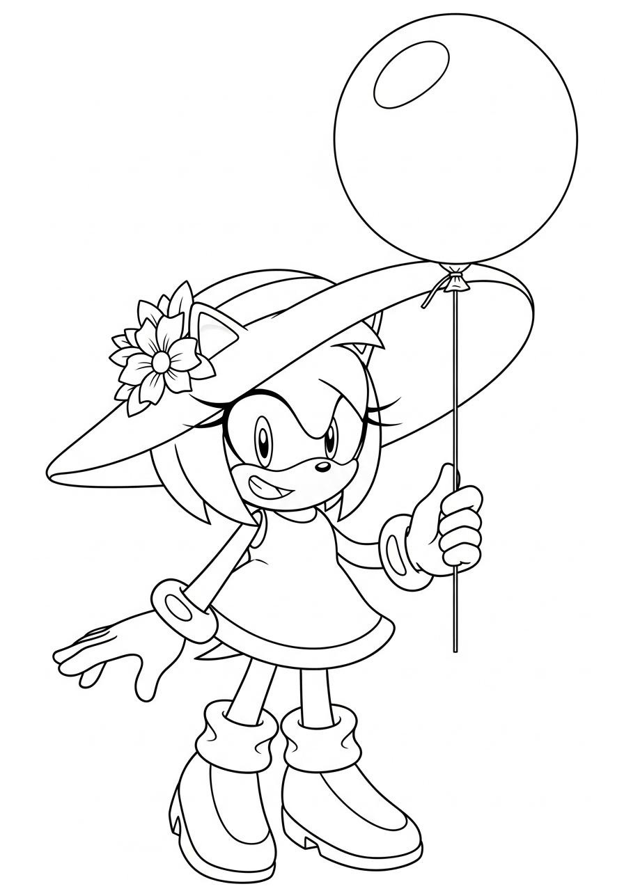 Amy Rose 3 Amy Rose disegno facile da colorare