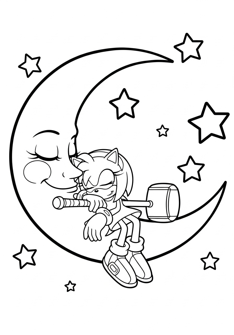 Amy Rose 2 da colorare Amy Rose disegno facile bambini