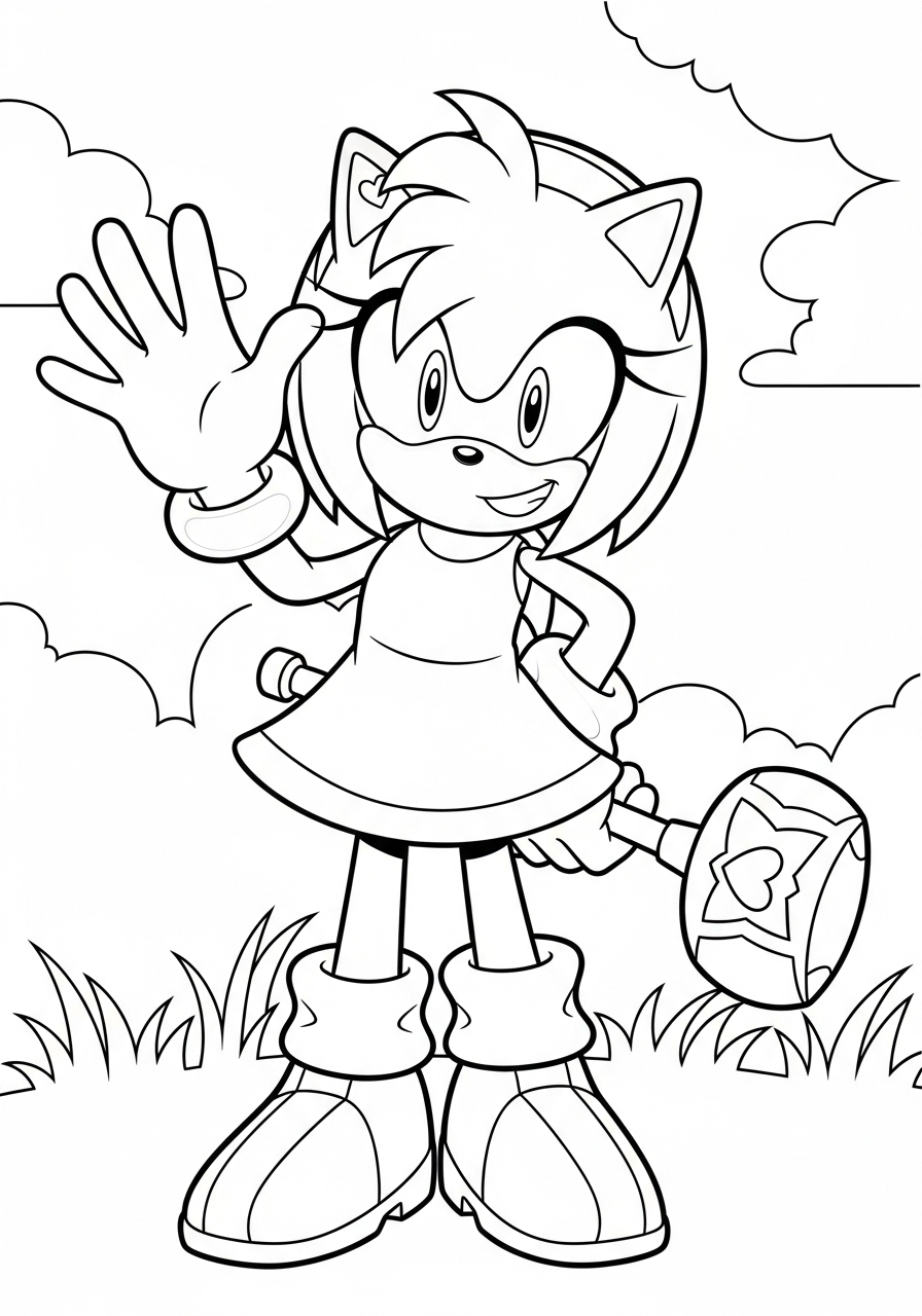 Amy Rose 20 disegni di Amy Rose da colorare e stampare