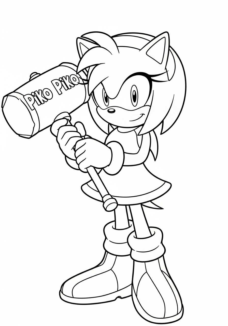 Amy Rose 19 disegni Amy Rose da colorare e stampare