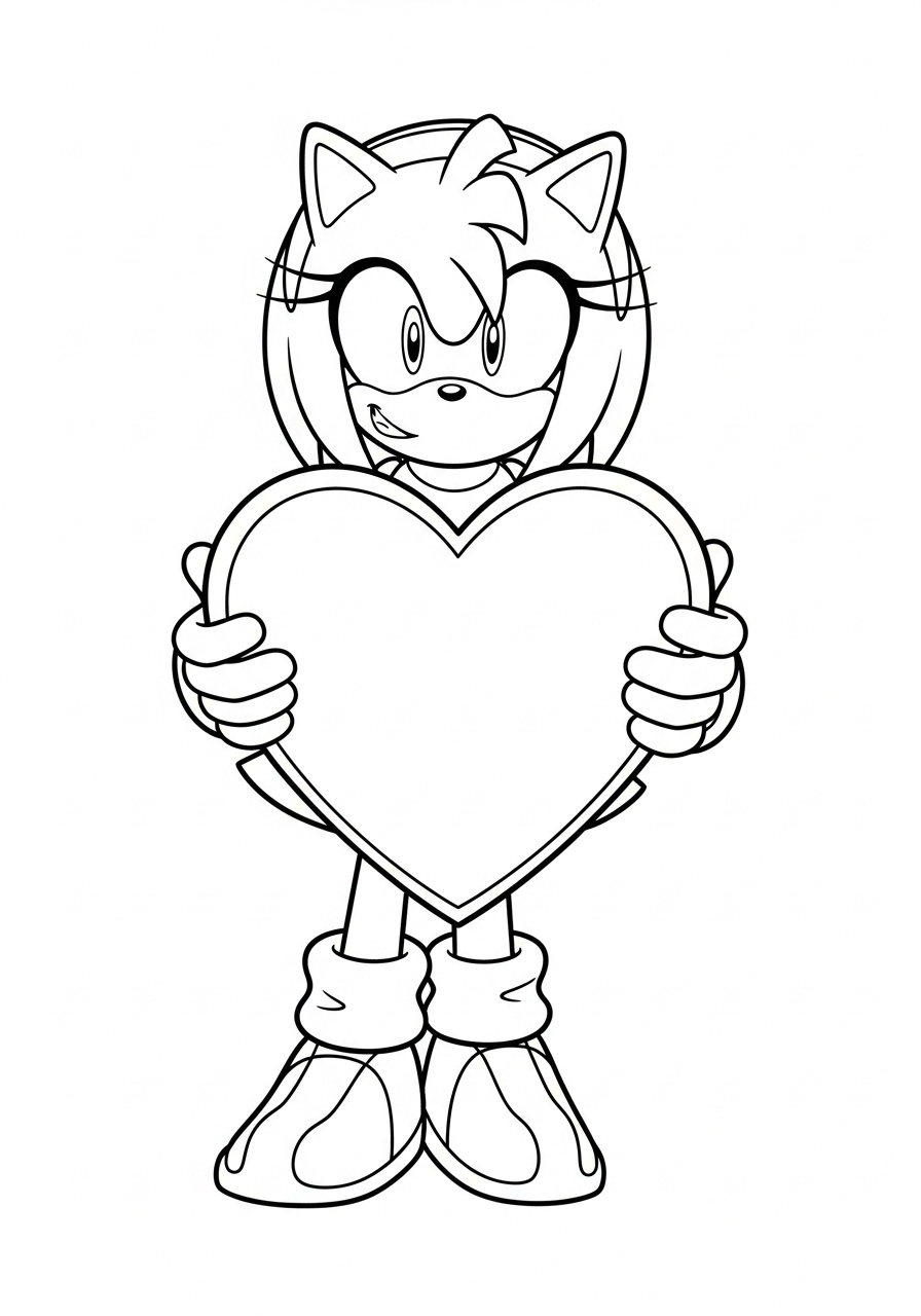 Amy Rose 17 disegno Amy Rose da colorare