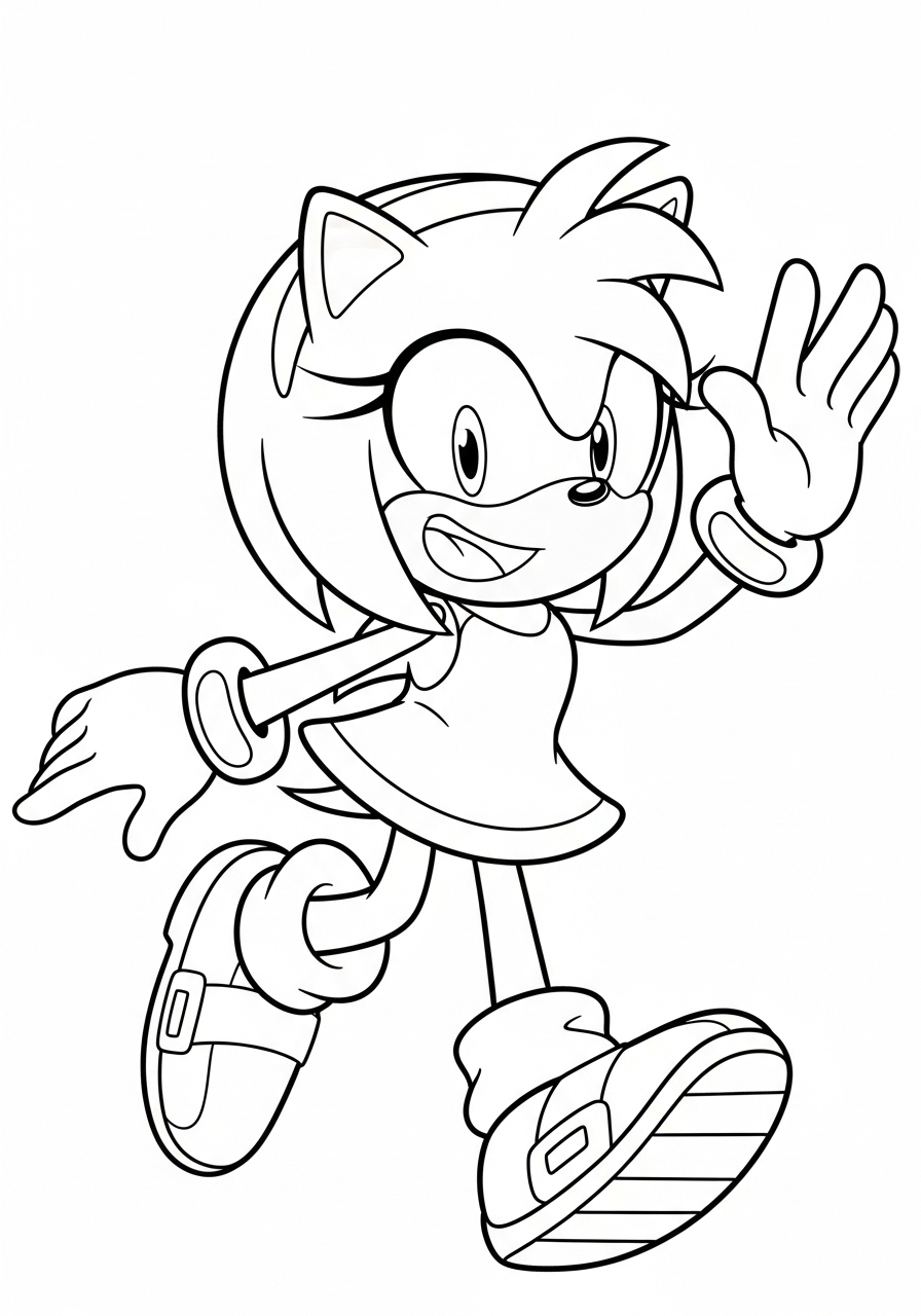 Amy Rose 16 disegni Amy Rose da colorare per bambini