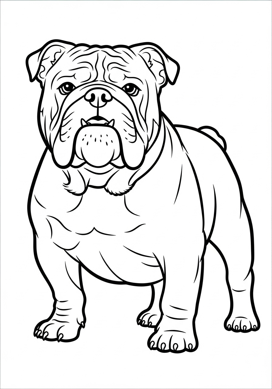 Bulldog 22 disegni Bulldog da colorare gratis