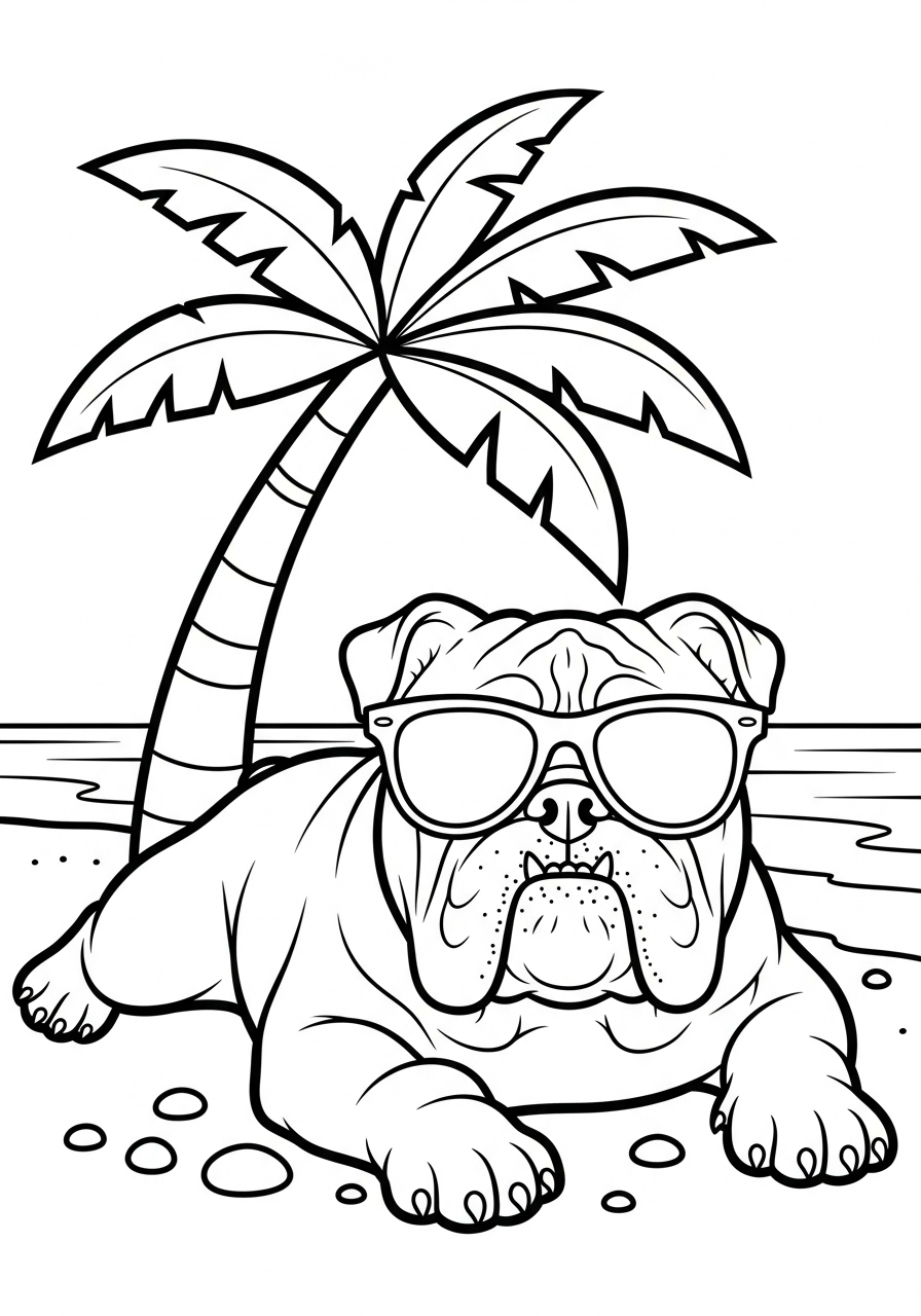 Bulldog 13 disegni da colorare Bulldog da stampare