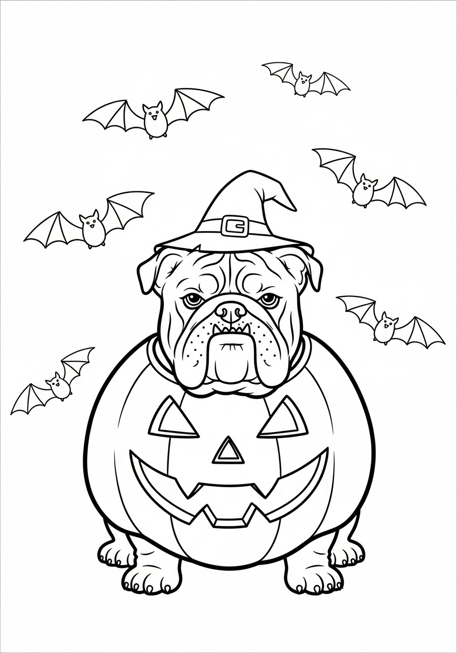 Bulldog 8 Bulldog da colorare a4