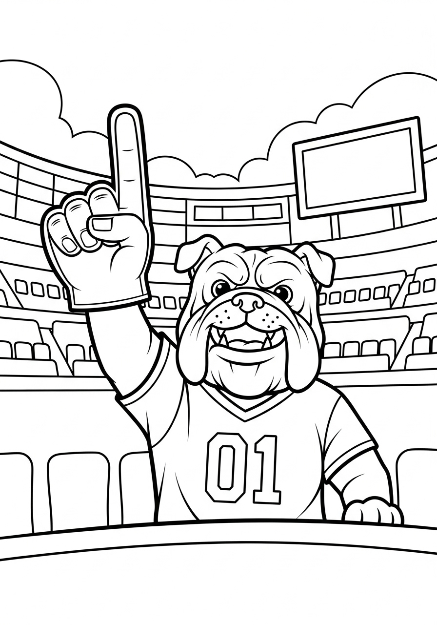 Bulldog 6 disegni da colorare Bulldog