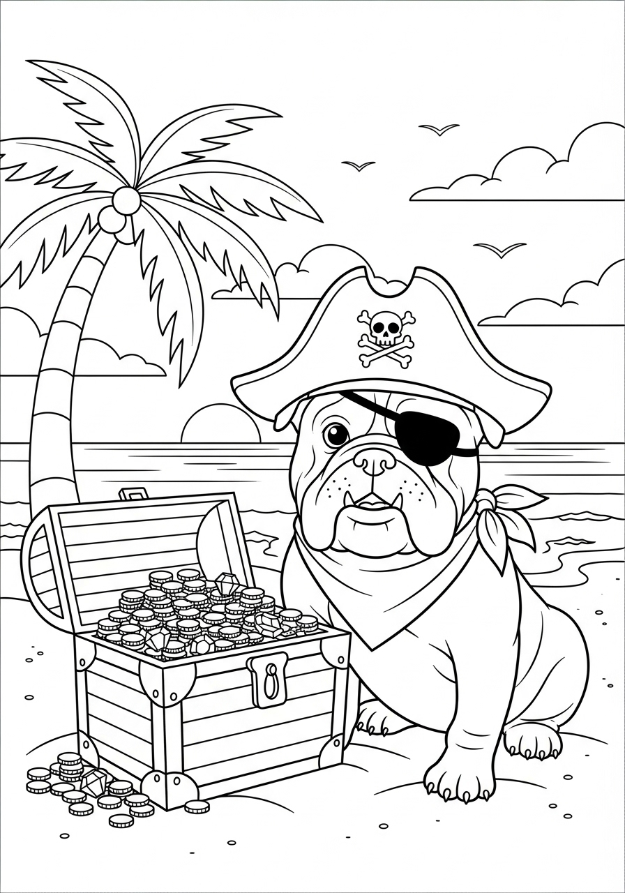 Bulldog 4 Bulldog da colorare bambini