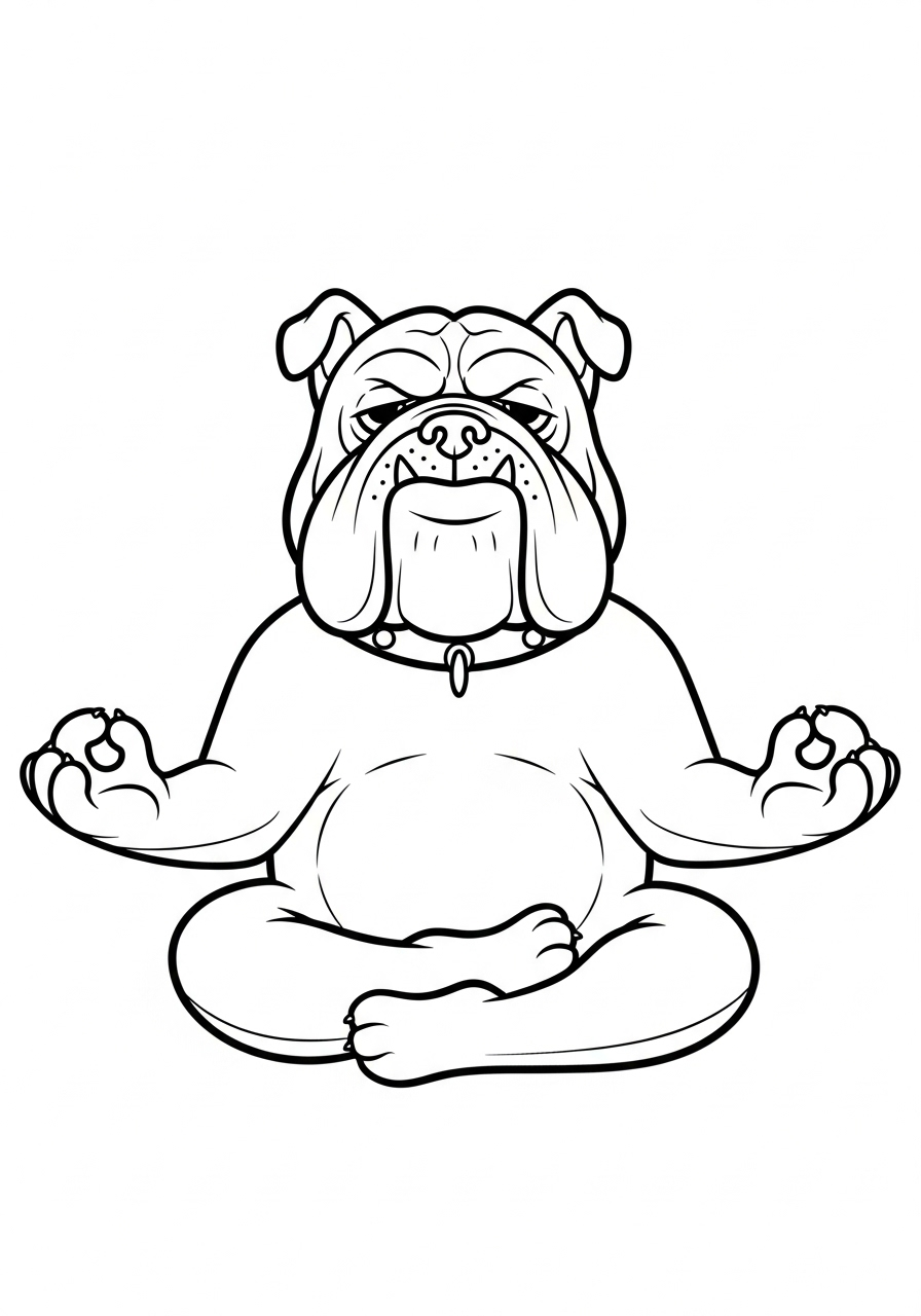Bulldog 2 Bulldog da stampare e colorare gratis