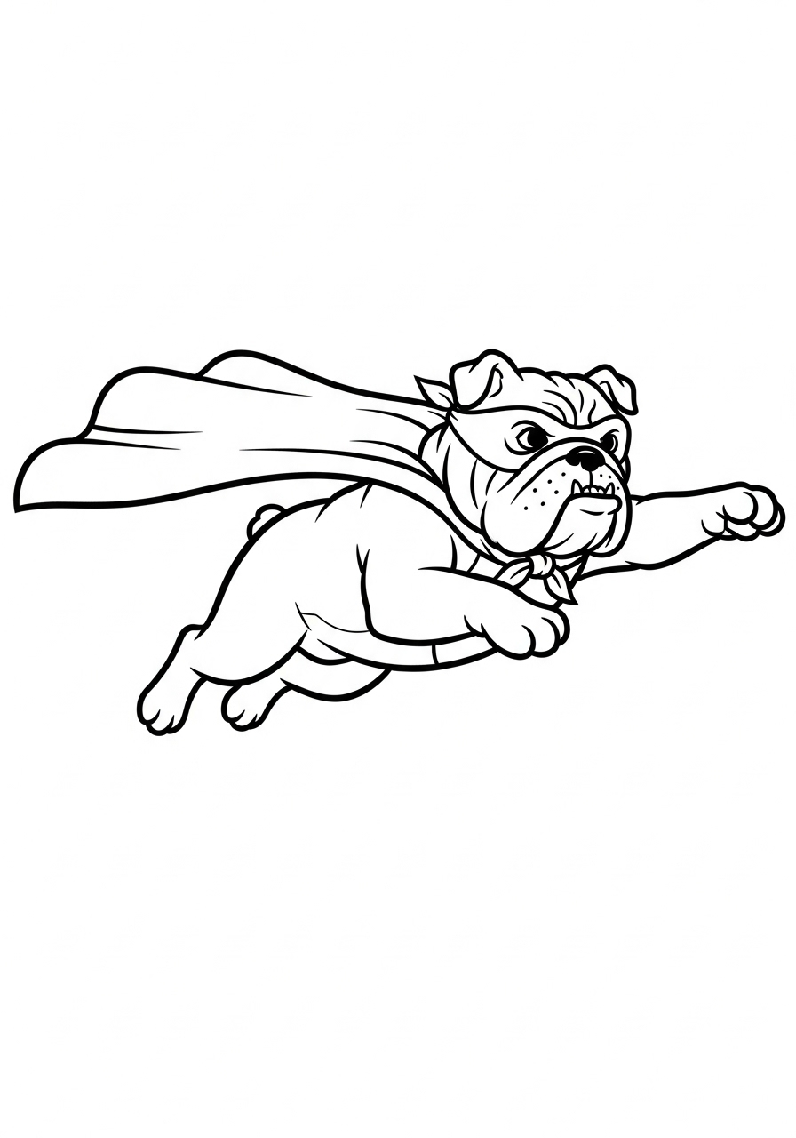 Bulldog 19 da colorare Bulldog disegno facile bambini