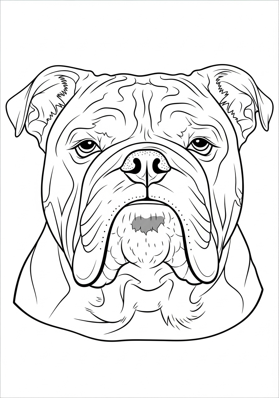 Bulldog 18 Bulldog disegni da colorare per bambini maschi