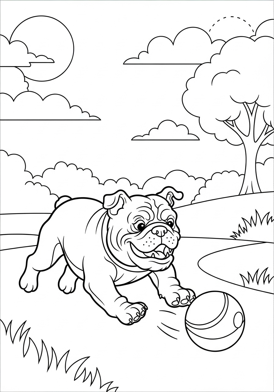 Bulldog 17 immagini da stampare e colorare di Bulldog