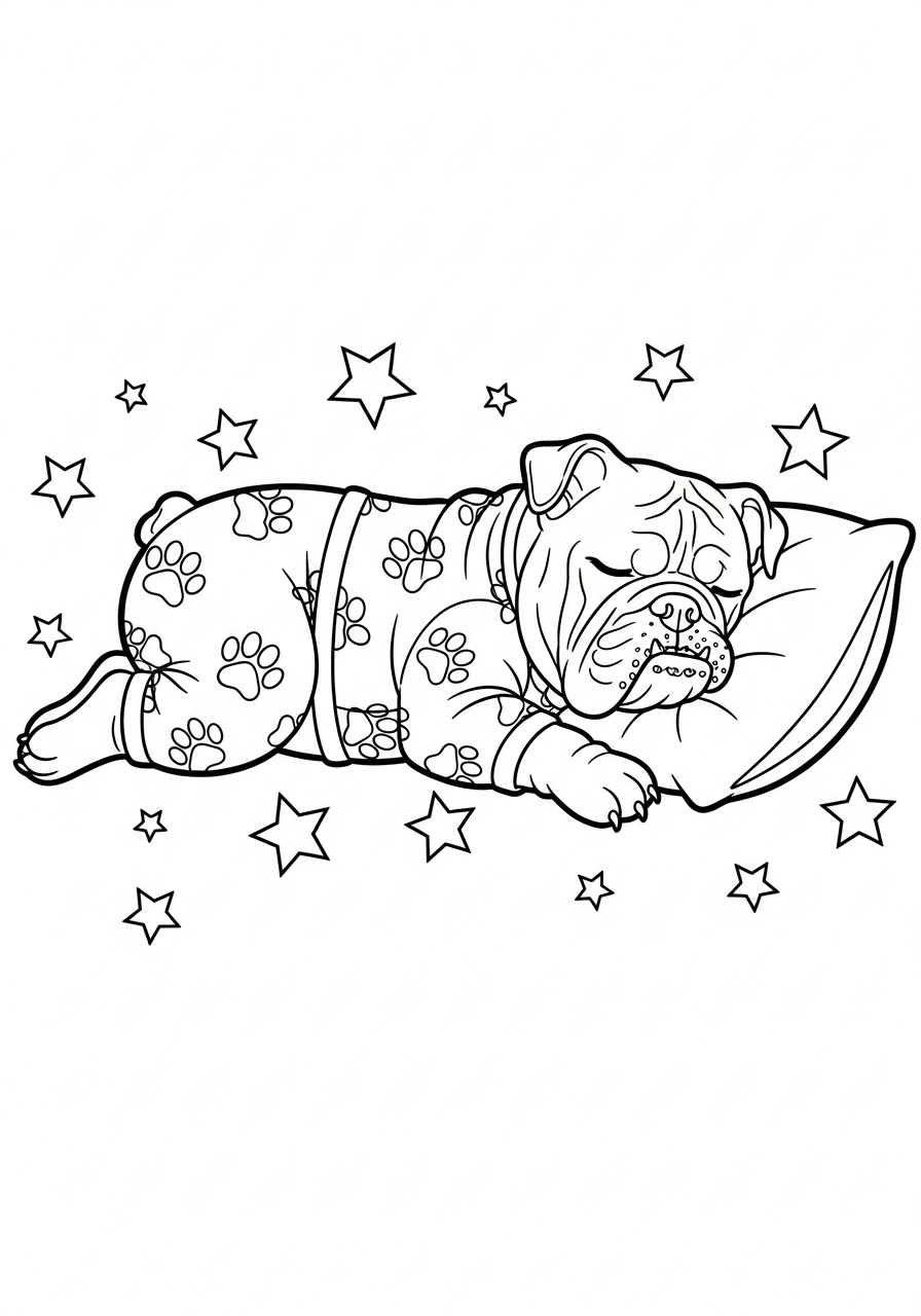 Bulldog 15 Bulldog immagini da colorare per bambini