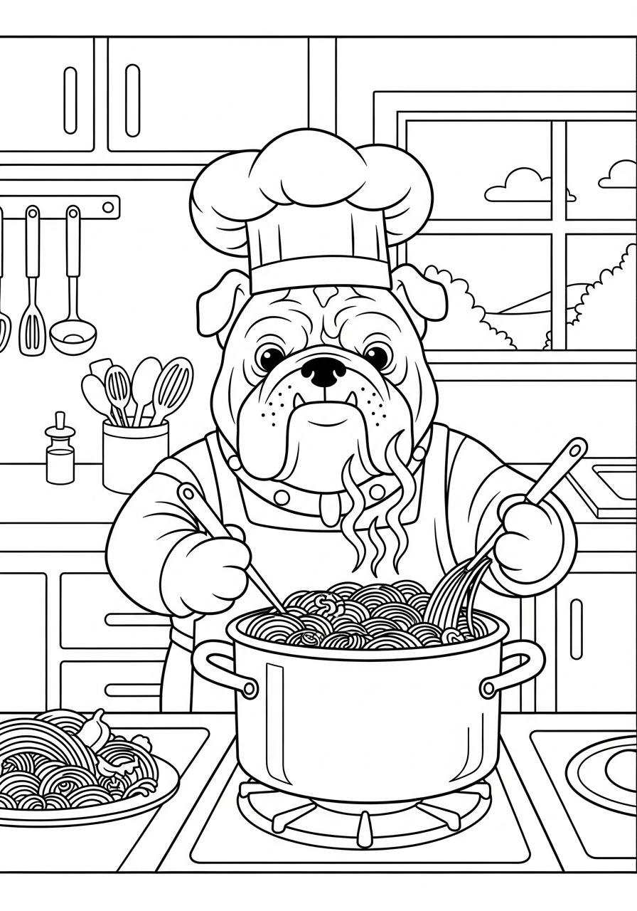Bulldog 14 Bulldog da colorare e stampare a4