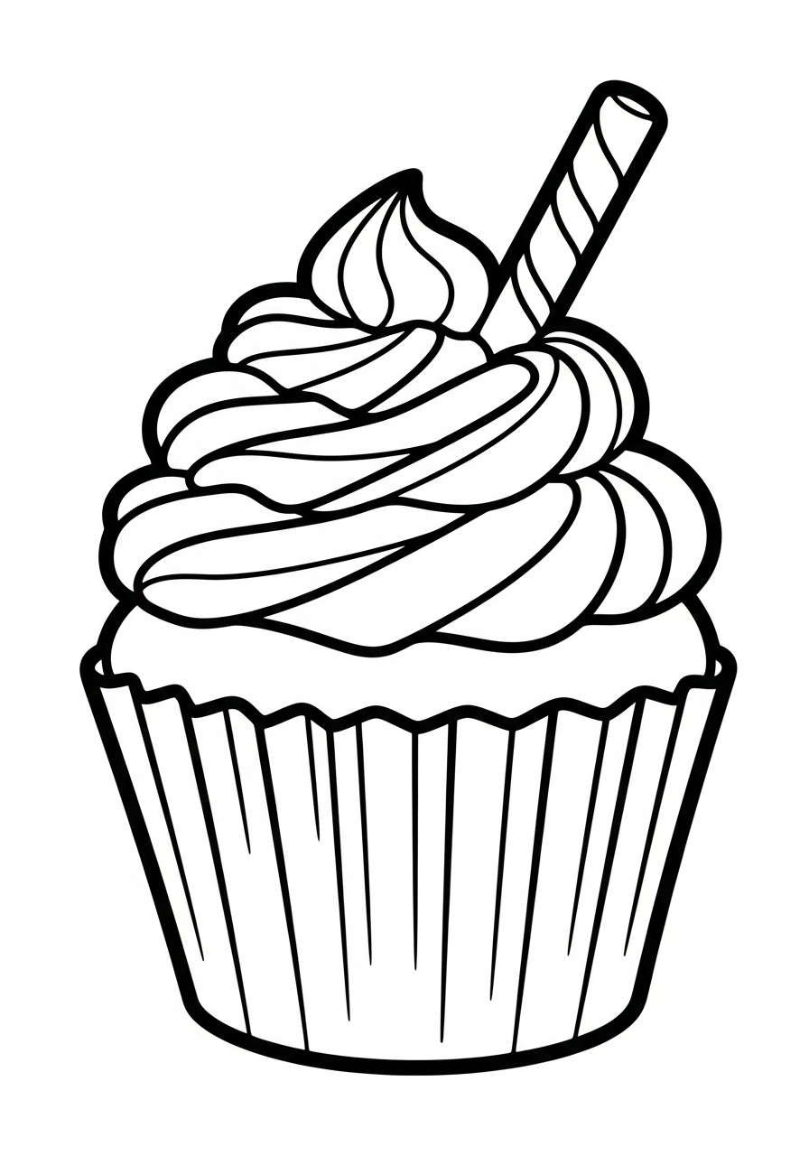 Cupcake 9 disegni Cupcake da colorare gratis