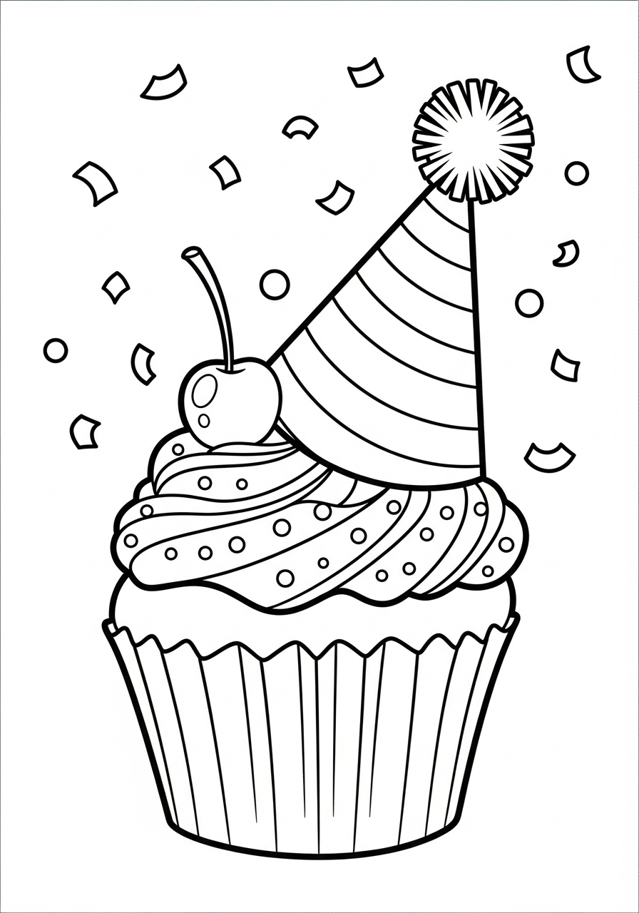 Cupcake 18 disegni da colorare Cupcake da stampare 1