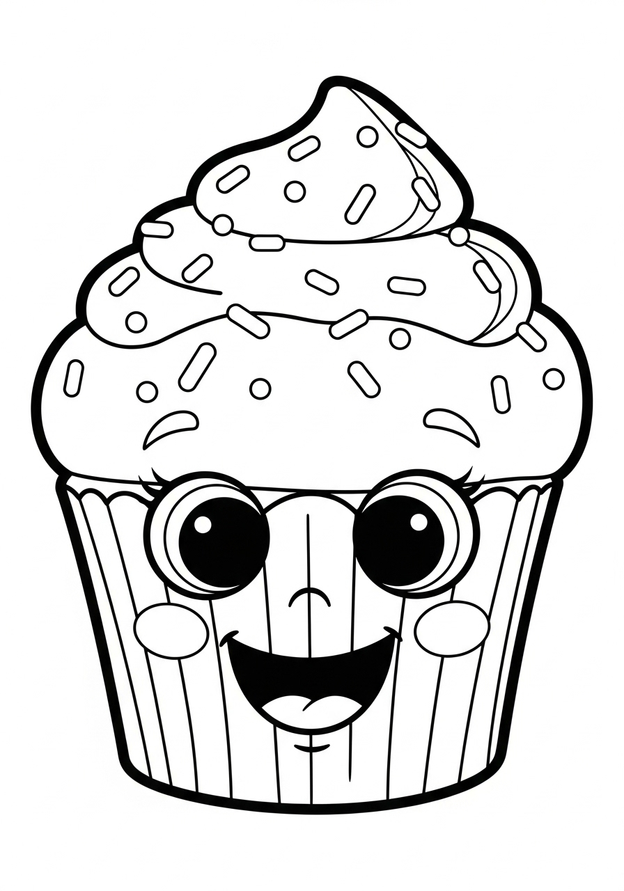 Cupcake 17 Cupcake da colorare e stampare