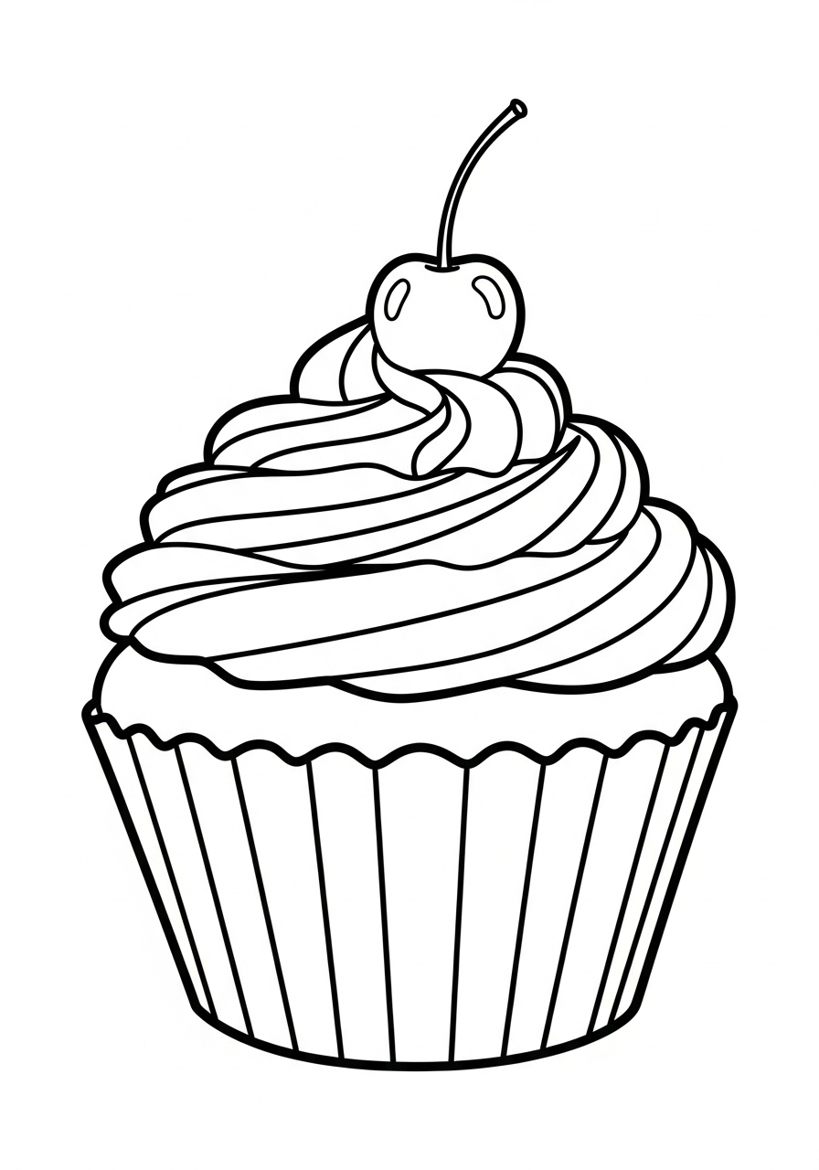 Cupcake 16 Cupcake disegni da colorare per bambini maschi