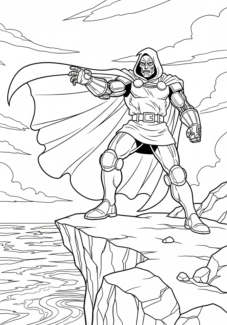 Doctor Doom 12 disegni da colorare per bambini pdf Doctor Doom