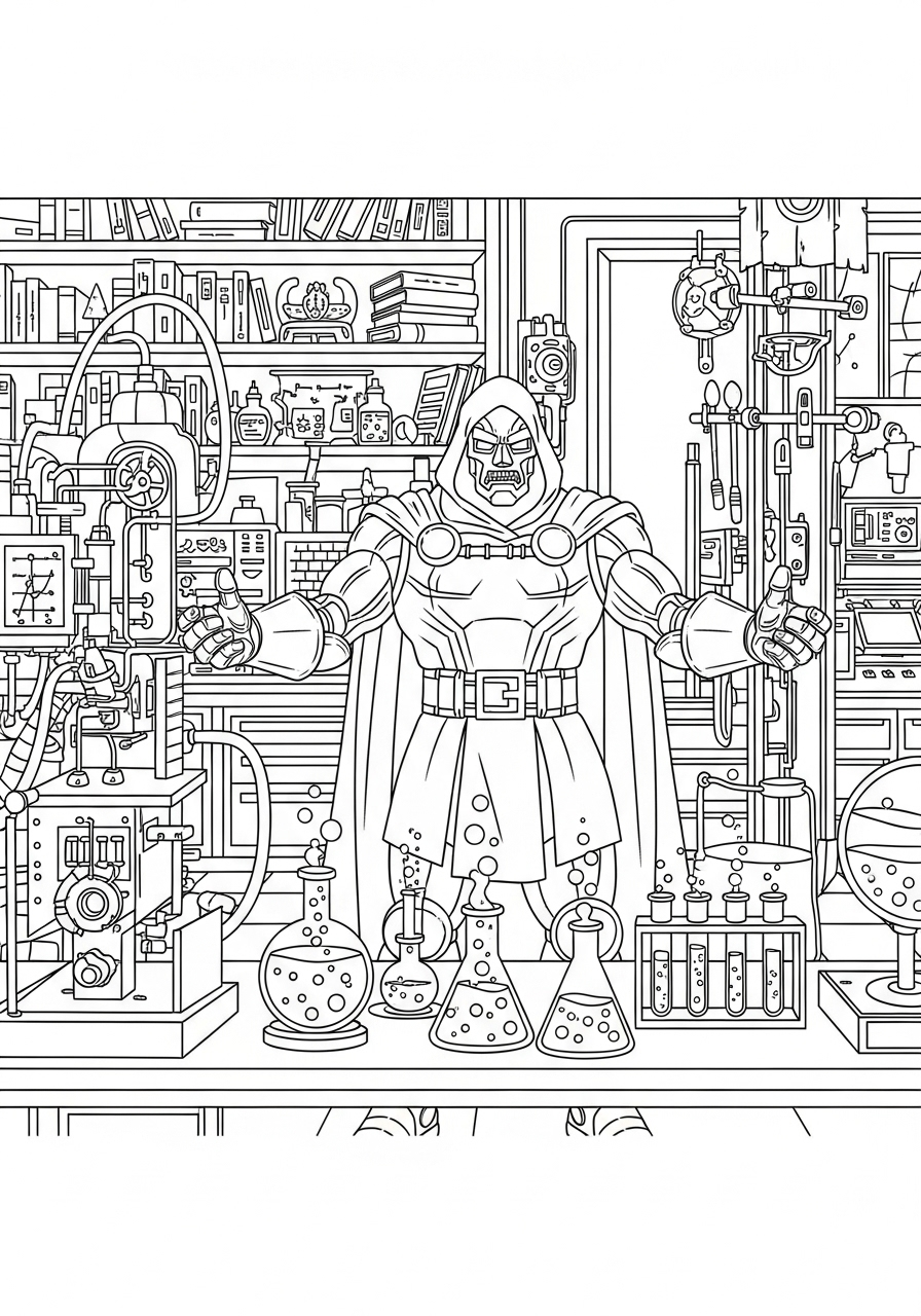 Doctor Doom 11 disegni di Doctor Doom da colorare e stampare gratis