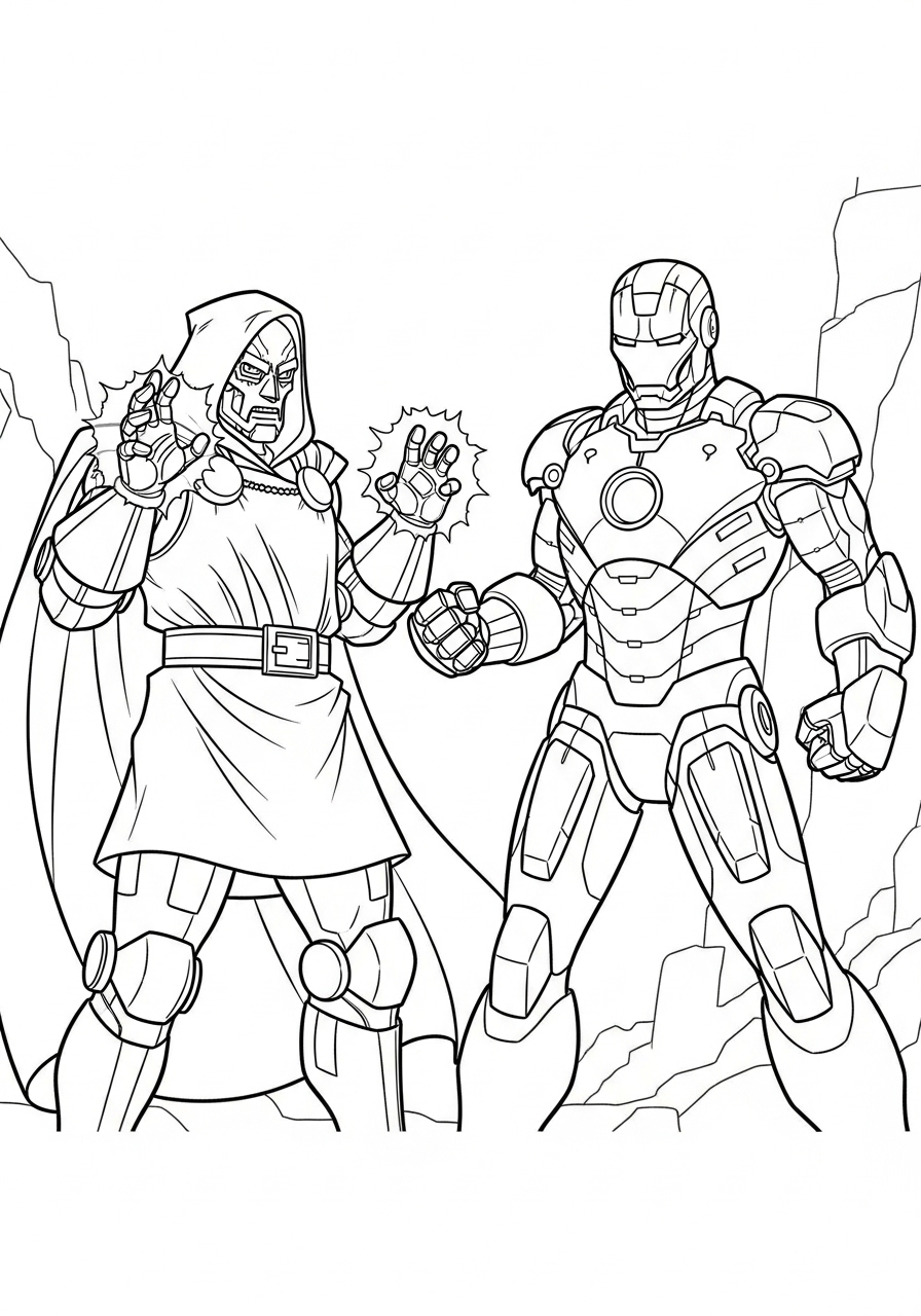 Doctor Doom 10 foto Doctor Doom da colorare