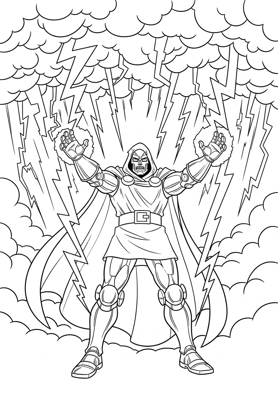 Doctor Doom 9 disegno Doctor Doom da colorare e stampare